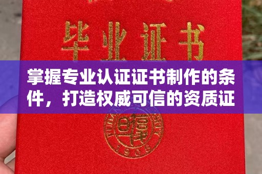 崖州掌握专业认证证书制作的条件，打造权威可信的资质证明