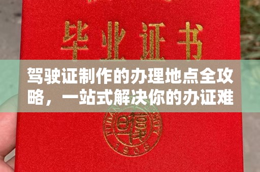 崖州驾驶证制作的办理地点全攻略，一站式解决你的办证难题