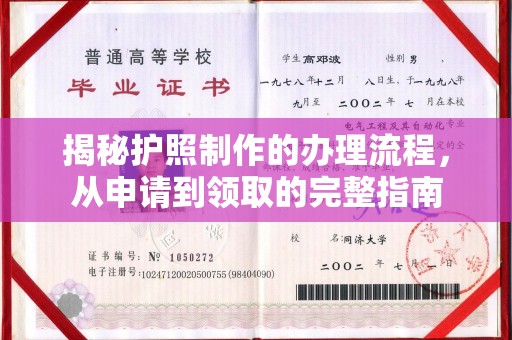 崖州揭秘护照制作的办理流程，从申请到领取的完整指南