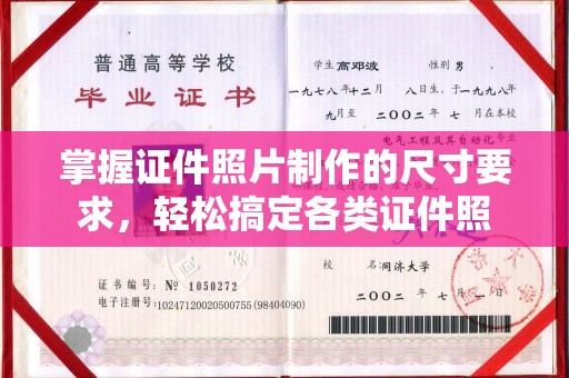 崖州掌握证件照片制作的尺寸要求，轻松搞定各类证件照