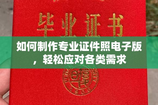 崖州如何制作专业证件照电子版，轻松应对各类需求