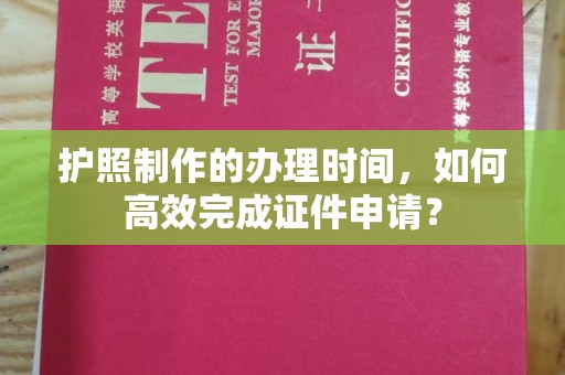 崖州护照制作的办理时间，如何高效完成证件申请？