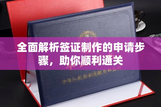 崖州全面解析签证制作的申请步骤，助你顺利通关