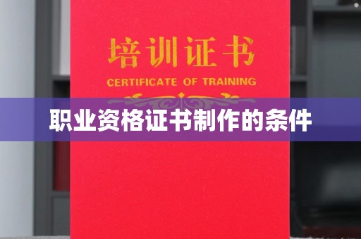 崖州职业资格证书制作的条件