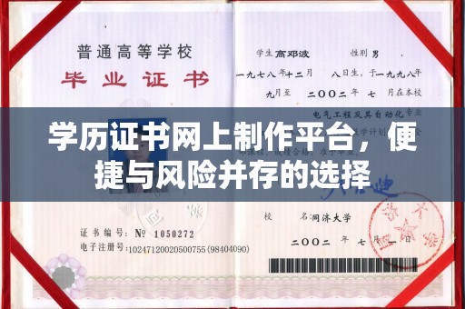 崖州学历证书网上制作平台，便捷与风险并存的选择